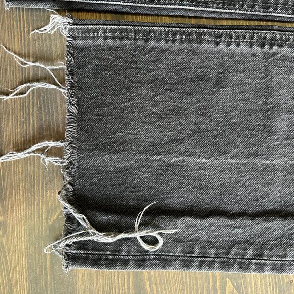 ♠️ ZARA ♠️ TRF HIGH RISE WIDE LEG JEANS Black Sz 2 - Picture 4 of 4